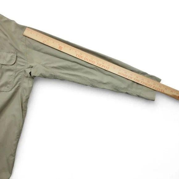 Columbia Men's M Button Up Long Sleeve Fishing Shirt Casual Work Outdoors Beige - Picture 9 of 9